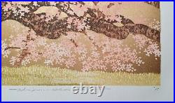 Japanese Woodblock Print Hajime Namiki Mountain Cherry Blossom at Kougenji
