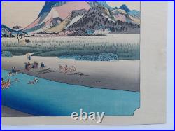 Japanese Woodblock Print Hiroshige Mid-century Takamizawa Publisher 53 Stations