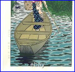 Japanese Woodblock Print KASAMATSU SHIRO Shin-hanga Meiji Shinsaku #1149