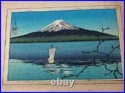 Japanese Woodblock Print Kawaguchi-Ko Shizuto Murakami Authentic Work Vintage