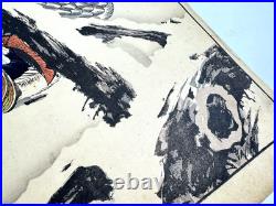 Japanese Woodblock Print Mandarin duck from Keinen Kacho Gafu Bird