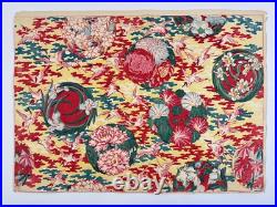 Japanese Woodblock Print Mokuhan Chiyogami? Omochae Flower Large 1870-1910