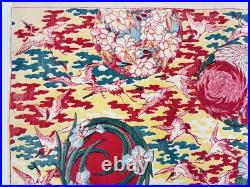 Japanese Woodblock Print Mokuhan Chiyogami? Omochae Flower Large 1870-1910