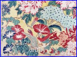 Japanese Woodblock Print Mokuhan Chiyogami? Omochae Large Flower 1870-1910