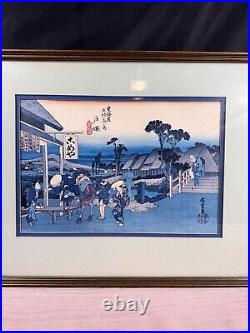 Japanese Woodblock Print Of Totsuka Station On Tokaido Road Edo Period Style