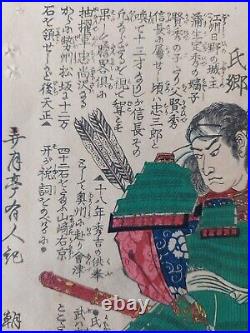 Japanese Woodblock Print Samurai