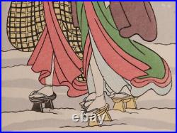 Japanese Woodblock Print'Suzuki Harunobu' Two Geisha Ukiyo-e By Adachi Hanga