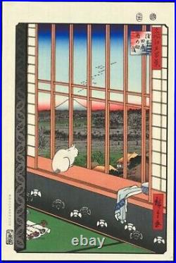 Japanese Woodblock Print Utagawa Hiroshige Asakusa Tenbu Torinomachi Festival