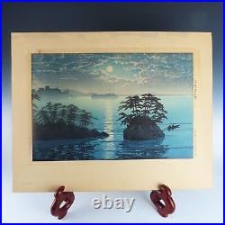 Japanese Woodblock Print by Kawase Hasui Futago Island at Matsushima D Seal 1933