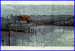 Japanese Woodblock by Joshua Rome Moonlight on the Water Artist's Proof 1 of 4