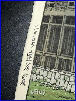 Japanese Woodblock by Kawase Hasui Tatsuya Kutsu in Hira Izumi c. 1936