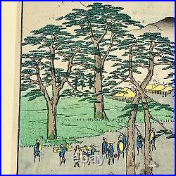 Japanese Woodblock by Utagawa Hiroshige Hiratsuka 53 Stations Tokaido Fujisawa