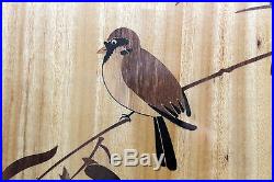 Japanese Yoseki Handicraft Wood Block Bird On Branch Art Print LC