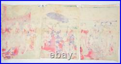 Japanese color woodblock print 19. Century. Genuine Chikanobu Toyohara 0310E24