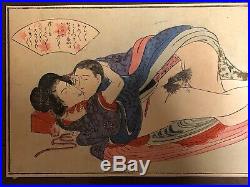 Japanese shunga woodblock prints. Probably from the Meiji or Taisho era. 7 print
