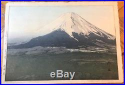 Japanese woodblock print Fuji Mountain From Yoshida
