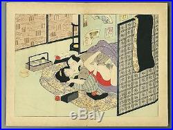 Japanese woodblock print ORIGINAL SHUNGA Album 12 prints