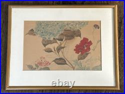 Japanese woodblock print Ukiyoe 1920s A frothy Poppy by Hoitsu