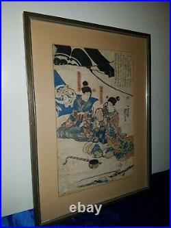 Japanischer-Farbholzschnitt- Old Japanese woodblock print Utagawa Kuniyoshi