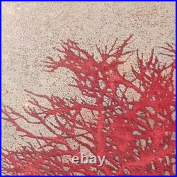 Joichi Hoshi Red Tree Woodblock Print 1974 Signed/Numbered 79/99 Kato Tokyo