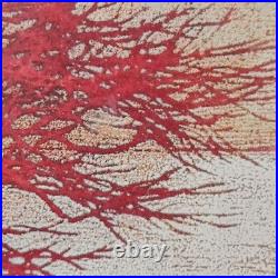 Joichi Hoshi Red Tree Woodblock Print 1974 Signed/Numbered 79/99 Kato Tokyo