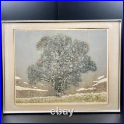 Joichi Hoshi Wild Tree A Woodblock Print 1978 Signed ED 21/99 Japan Vintage Art