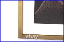 KAORU KAWANO Woodblock Print Girl and Yellow Bird Signed KAORU KAWANO Woodblock KAORU KAWANO Woodblock Print Girl and Yellow Bird Signed KAORU KAWANO Woodblock