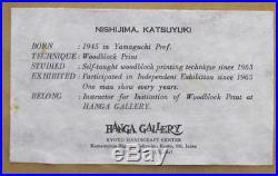 KATSUYUKI NISHIJIMA 1945- Original Japanese Wood Block Print SNOWFALL