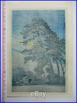 KAWASE HASUIFull Moon at Magome1930 Japanese woodblock prints Antique