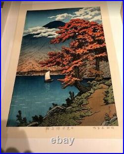 KAWASE HASUI Japanese Woodblock Print Art Lake Chuzenji, Nikko
