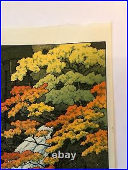 KAWASE HASUI Senju Waterfall, Akame Japanese Woodblock Print Art Landscape