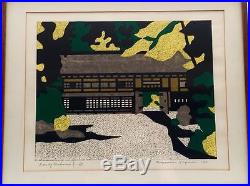 KIYOSHI NAGAI Mid Century Modern ARCHITECTURAL Japanese WOODBLOCK Eames SAITO