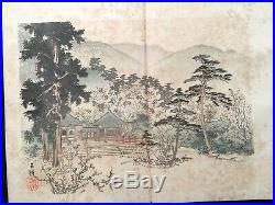 Kamisaka SEKKA BAIREI BEISEN Kyoto scenery collection Woodblock print book Japan