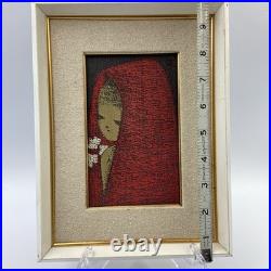 Kaoru Kawano (1916-1965) Framed Woodblock Print Dream Excellent Condition