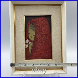 Kaoru Kawano (1916-1965) Framed Woodblock Print Dream Excellent Condition