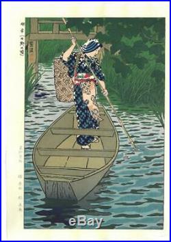 Kasamatsu Shiro #18 Itako Japanese Woodblock print