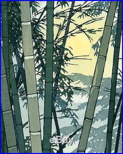 Kasamatsu Shiro JAPANESE Woodblock Print SHIN HANGA Bamboo Shoka no Take