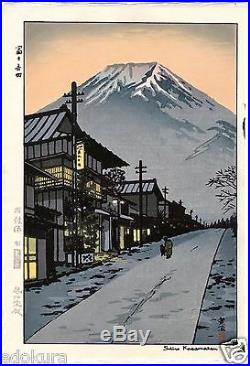 Kasamatsu Shiro JAPANESE Woodblock Print SHIN HANGA Mt. Fuji from Yoshida