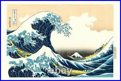 Katsushika Hokusai Vintage Woodblock Ukiyoe Under the Wave off Kanagawa