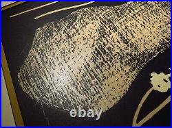 Kawano Kaoru Woodblock Print Short Hair Tanpotsu Seed Tampopo Signed Kawano Kaoru Woodblock Print Short Hair Tanpotsu Seed Tampopo Signed