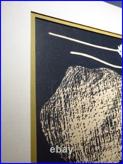 Kawano Kaoru Woodblock Print Short Hair Tanpotsu Seed Tampopo Signed