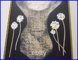 Kawano Kaoru Woodblock Print Short Hair Tanpotsu Seed Tampopo Signed Kawano Kaoru Woodblock Print Short Hair Tanpotsu Seed Tampopo Signed