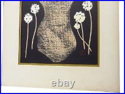 Kawano Kaoru Woodblock Print Short Hair Tanpotsu Seed Tampopo Signed Kawano Kaoru Woodblock Print Short Hair Tanpotsu Seed Tampopo Signed