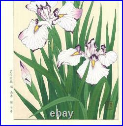 Kawarazaki Shodo F2 Shobu (iris) Japanese Traditional Woodblock Print