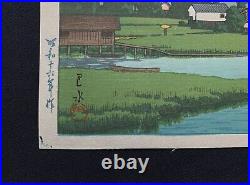 Kawase HASUI JAPANESE Woodblock Print Shin Hanga Lake Kizaki in Shinshu