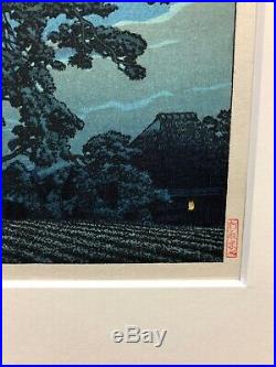 Kawase Hasui 1930 Japanese Woodblock Print Full Moon In Magome small size