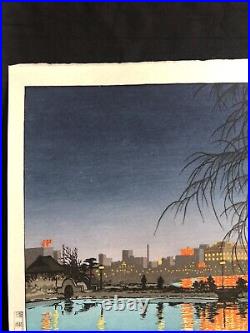 Kawase Hasui, 1932, Late print, original handmade woodblock print
