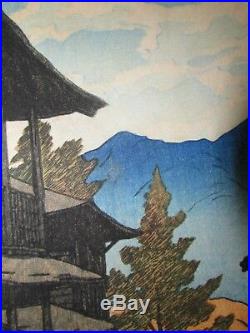 Kawase Hasui Autumn at the Arayu Spa, Shiobara Japanese Woodblock Print (1920)