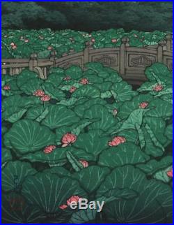 Kawase Hasui HKS-6 Shiba Benten Ike (Pond) Japanese Woodblock Print