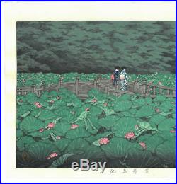 Kawase Hasui Japanese Woodblock print 220 x 350 mm Ukiyoe Rare Vintage Collector